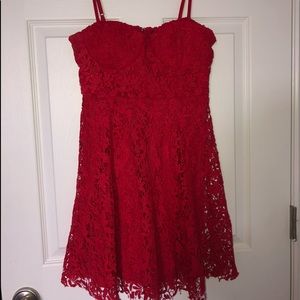 red lace dress
